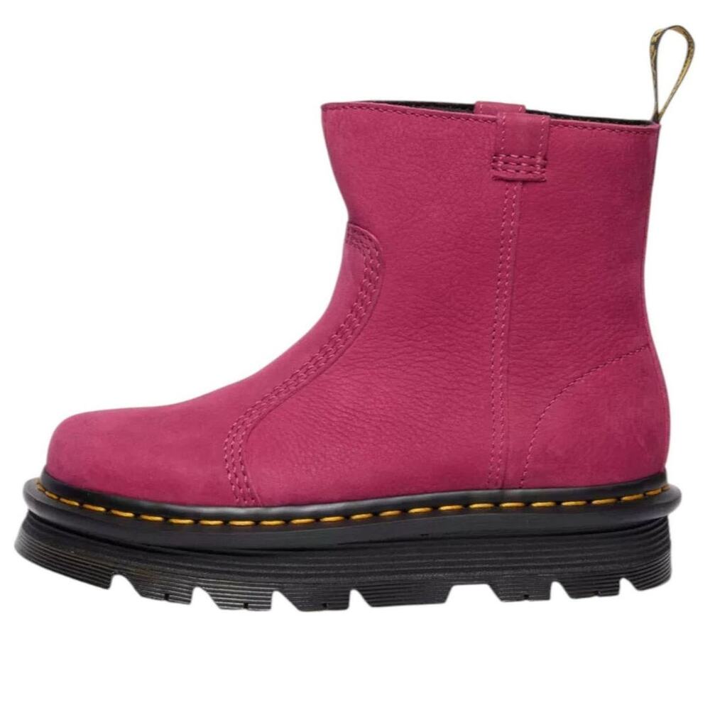 DR MARTENS WOMEN 6 ZEBZAG RIGGER MILLED NUBUCK WATERPROOF FUCHSIA PINK 42022650